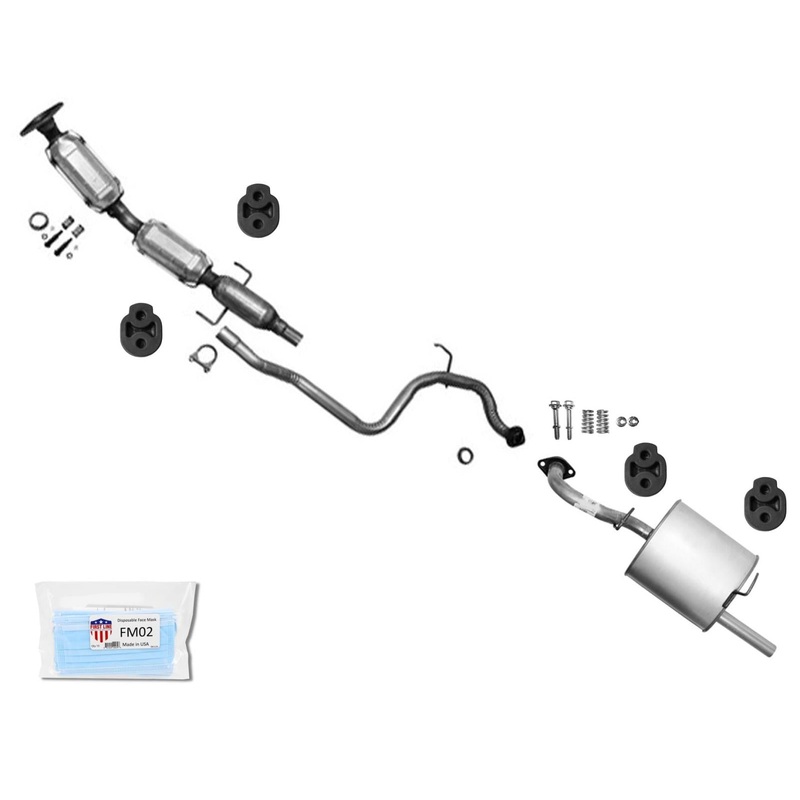 For 06-11 Yaris 1.5L Hatchback Dual Catalytic Converter Ext Pipe Muffler Exhaust