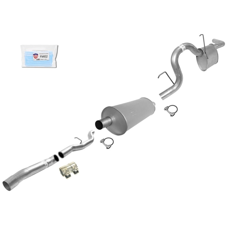 For 2011 RAM Dakota 3.7L 4.7L High Flow / Output Muffler Exhaust Pipe System
