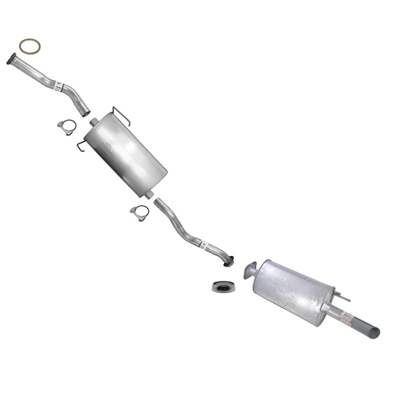 Middle Muffler Resonator Exhaust W/ Gasket & Clamp fits 2001-2003 Toyota Sienna