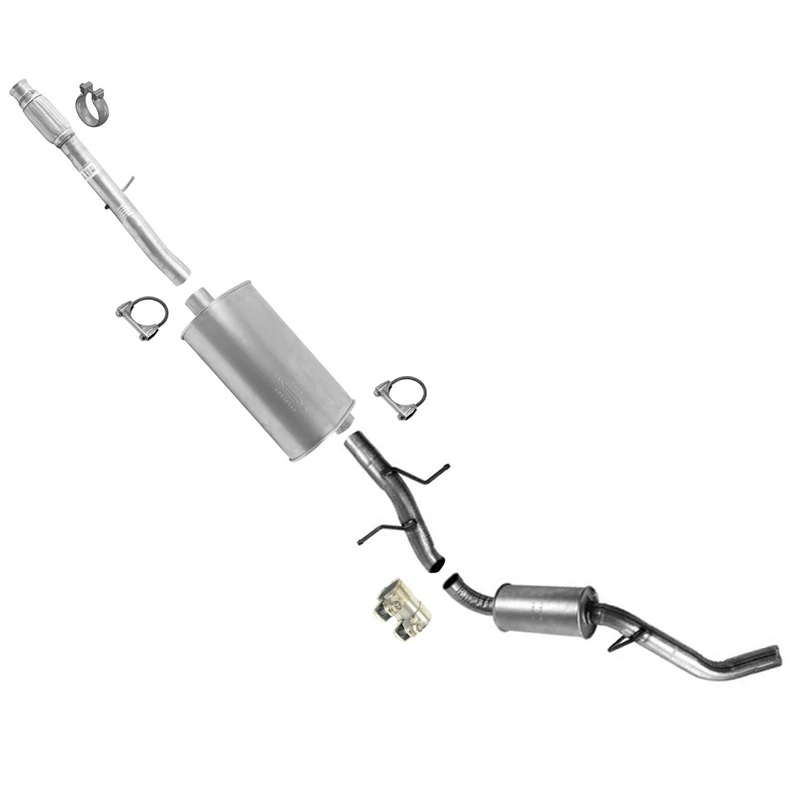 Muffler Exhaust System for 14-18 GMC Sierra 1500 4.3 5.3 W/ 133 Inch Wheel base