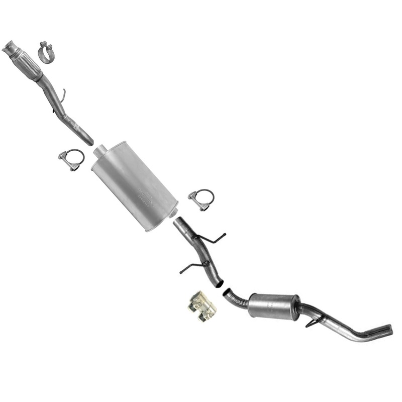 Muffler Exhaust System For 2014-2018 GMC Sierra 1500 4.3 5.3 With 143 Wheel Base