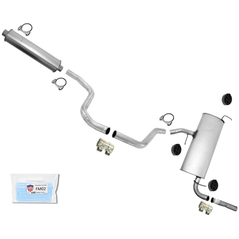 Muffler Pipe Exhaust System with Clamps for 08-12 Chevrolet Malibu 2.4L Gas eng