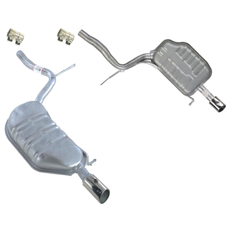Rear Left & Right Muffler For All Wheel Drive 2005-2008 Audi A4 2.0L Quattro