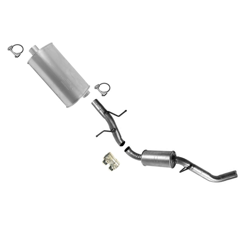 Rear Muffler Tail Pipe & Resonator for 14-18 GMC Sierra 1500 4.3 5.3