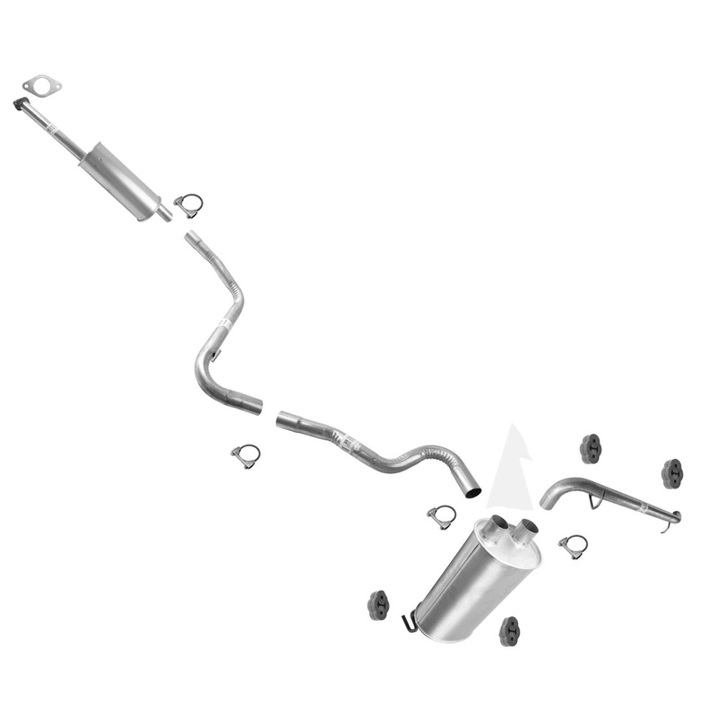 Resonator Pipe Rear Muffler Fits 14-18 Ford Transit Connect 2.5 104.8 Wheelbase