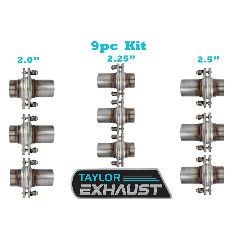 2" 2.25" 2.5" Exhaust Spherical Joint Repair Flange Universal Spring Bolt 9pckit