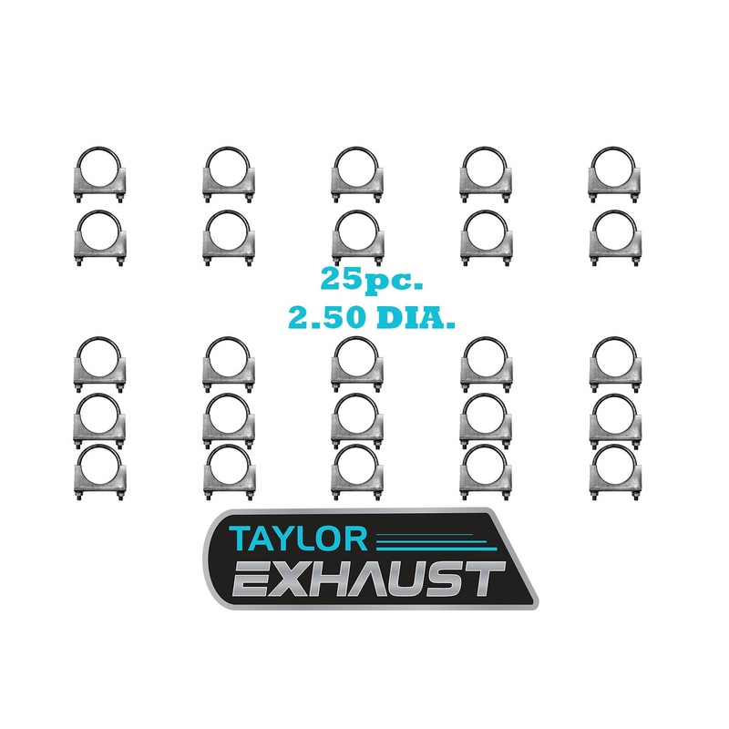 2.5" U-Bolt Exhaust Clamp Heavy Duty BOX of 25 Saddle Style 35414