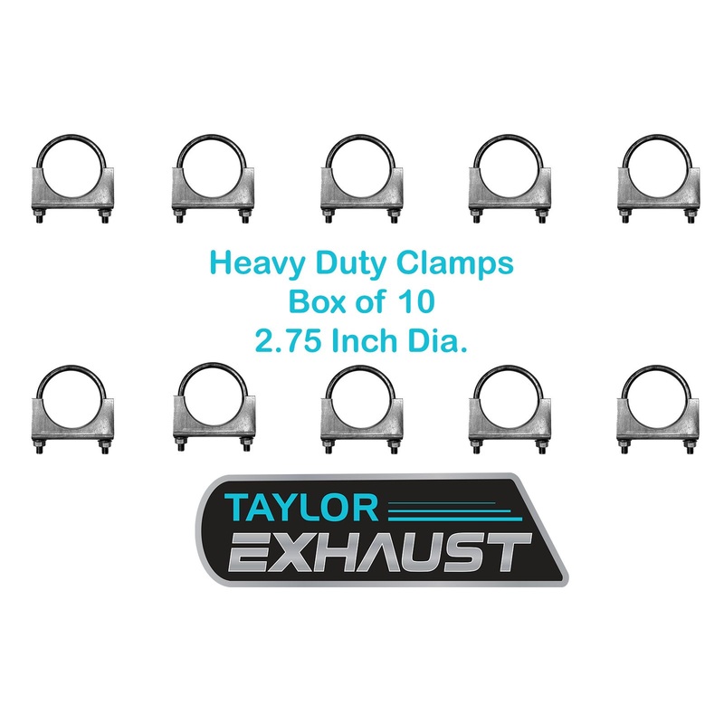 2.75" U-Bolt Exhaust Clamp Heavy Duty BOX of 10 Saddle Style 35793