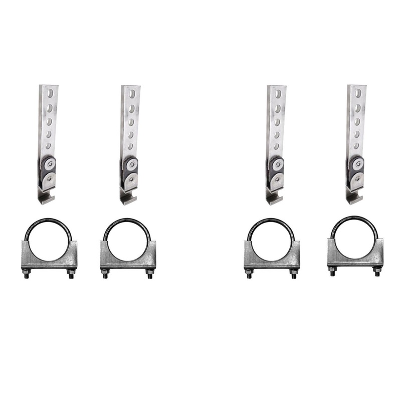 360 Open End Swivel Swinger Custom Exhaust Hanger Kit With clamps (Qty 4) 2.25'