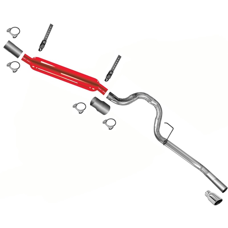 Cherry Bomb Performance Muffler For Ford F-150 2004-2008 Tail Pipe Chrome Tip