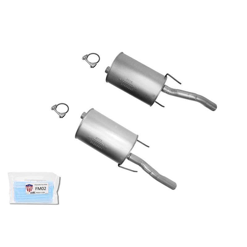 Dual Rear Mufflers For 2006-2016 Chevrolet Impala 3.6L 3.9L 5.3L