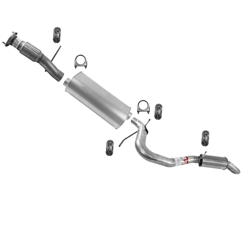 Exhaust Extension Pipe Muffler Resonator Fits 2007-2010 Cadillac Escalade 6.2L