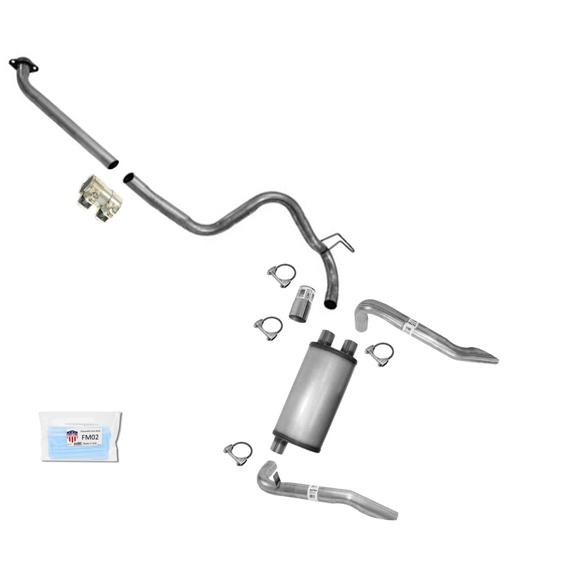 Exhaust System Ext Pipe Tail Pipes XLerator Muffler for 82-92 Camaro 5.0 Vin E H
