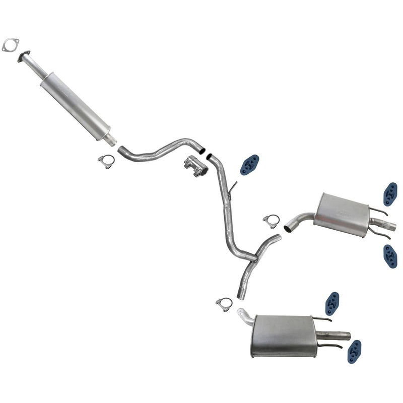 Exhaust System Rear Resonator Dual Mufflers for 2010-2014 Buick LaCrosse 3.6L