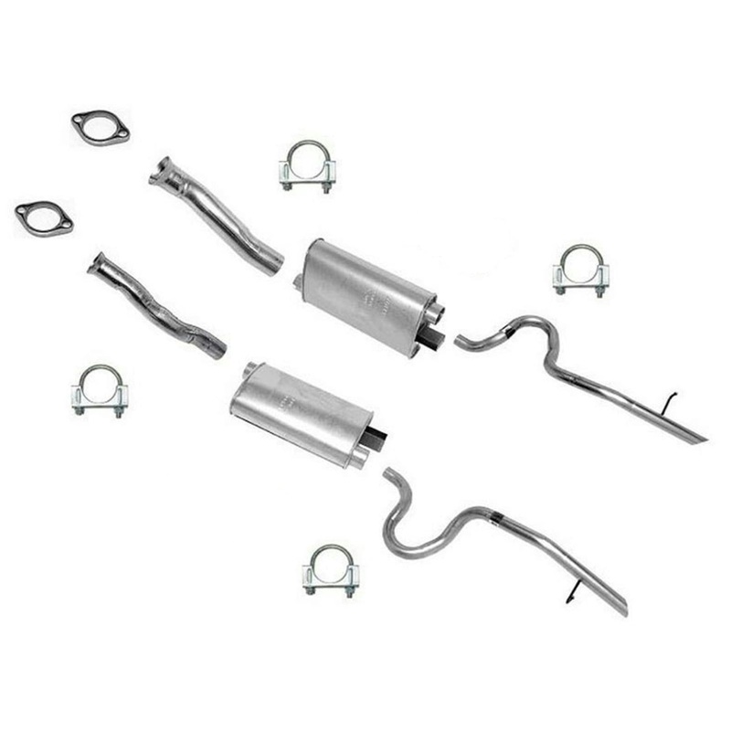 For 1988-1993 Ford Mustang LX 5.0L Dual Muffler Dual Exhaust Pipe Made in USA