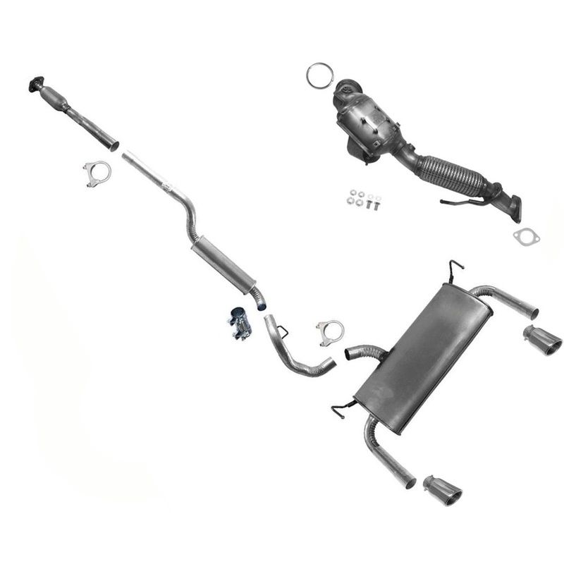 Made in USA Exhaust Resonator Pipes Muffler for Ford Escape 2013-2016 2.0L Eng.