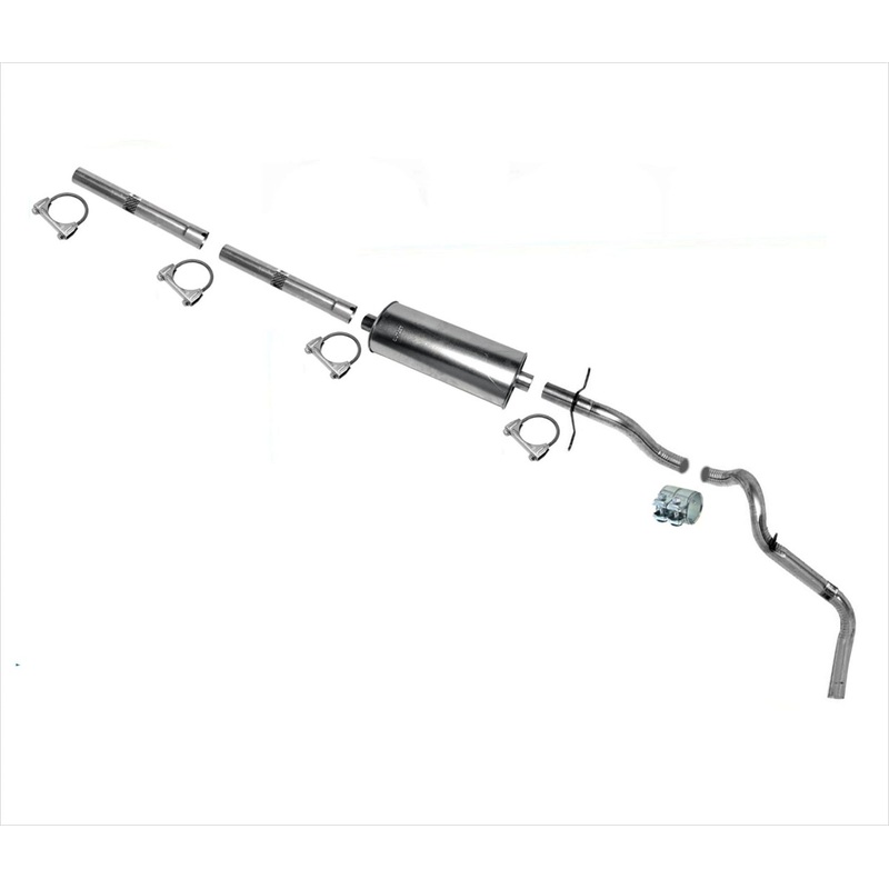 Muffler Exhaust System for 98-01 Ford F150 4.2L 4.6L 5.4L 120" & 139" Wheel Base
