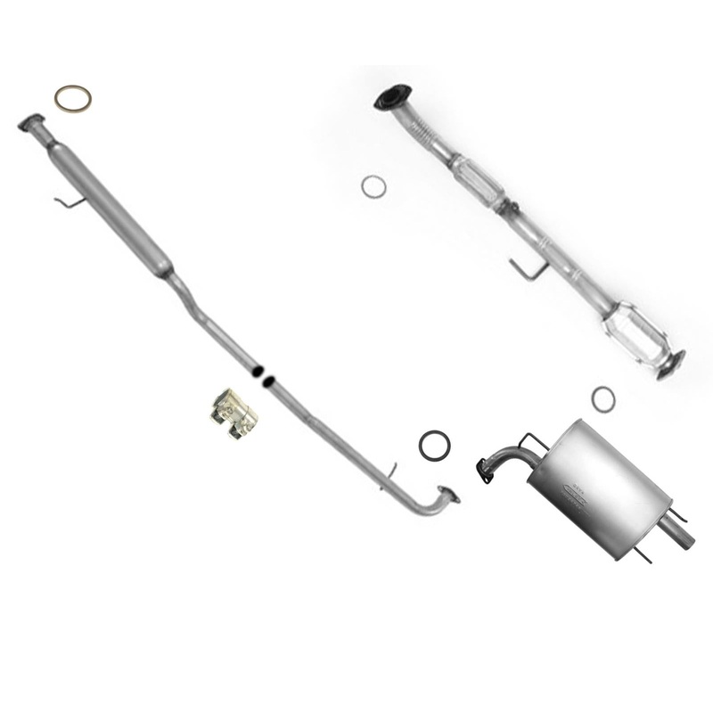 Rear Catalytic Converter Middle Resonator Muffler For 07-09 Camry 2.4L US Built