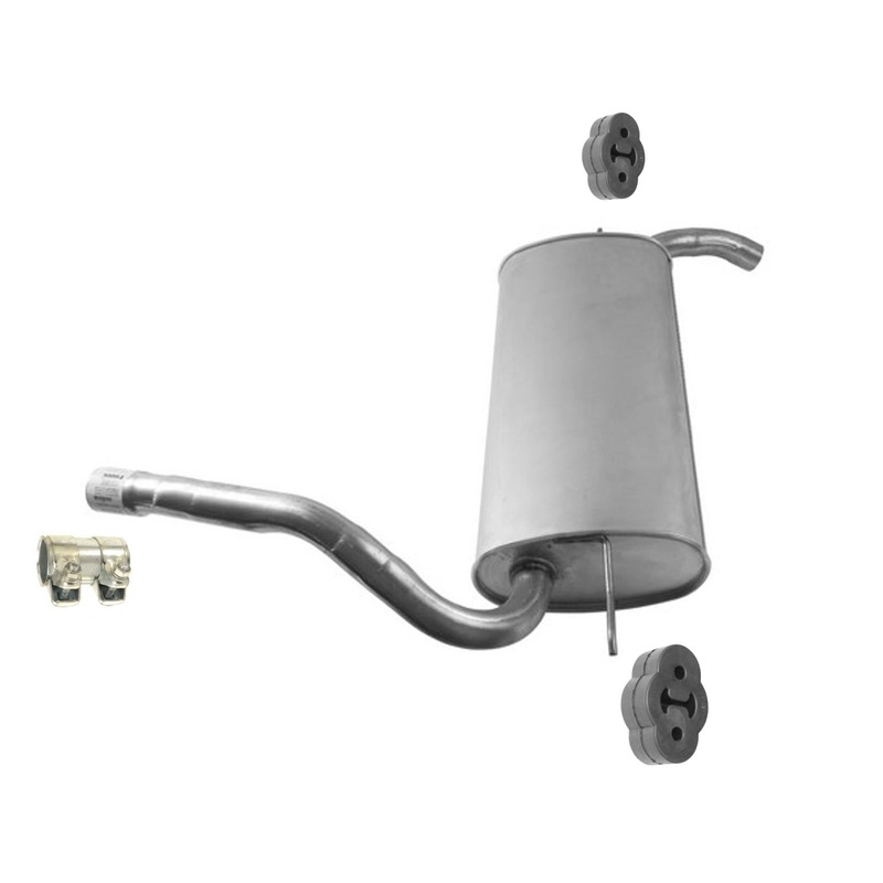 Rear Muffler Assembly With Hangers for Ford Focus 2.0L Sedan 2012 13 14 15 2017