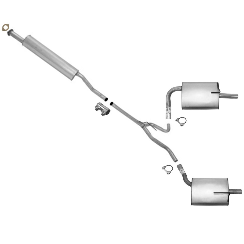 Rear Resonator Dual Exhaust System Mufflers for 2002-2006 Nissan Altima 3.5L