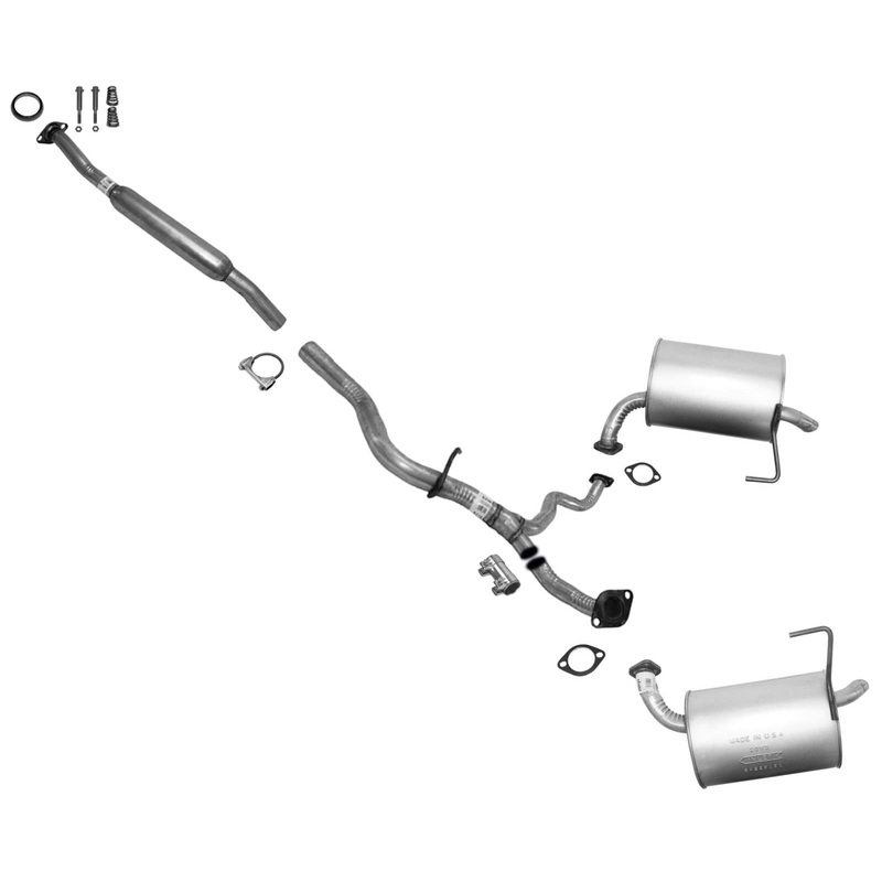 Resonator Extension Pipe & Mufflers For 2006 Subaru Outback 2.5 Non Turbo
