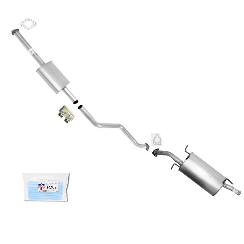 Resonator Pipe Muffler Exhaust System Fits for 2002-2007 Lancer 2.0L ES LS DE