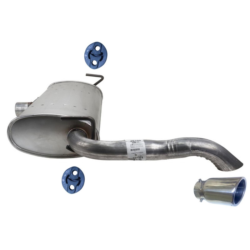 Weld On Rear Muffler with Chrome Tip For Dodge Dart 2.0L 2.4L R/T GT 2013-2016