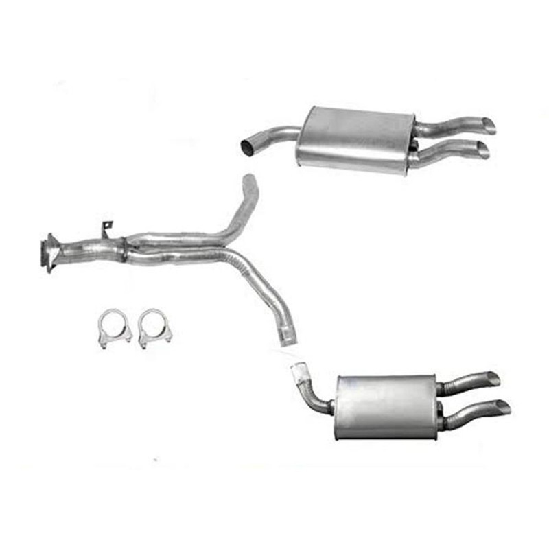 86-90 Corvette Exhaust System Rear Y Pipe With Dual AP Mufflers REF# 40404