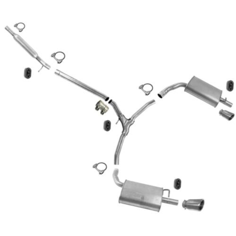 Middle Pipe Y Pipe & Mufflers for 2013-2019 Ford Taurus 3.5L Natural Aspirated